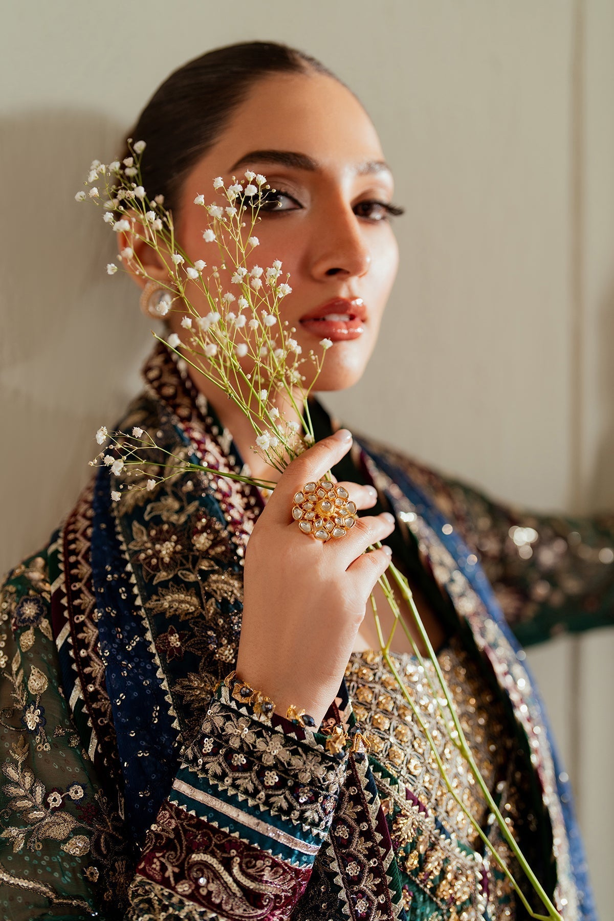 Embroidered Handmade Digital Printed Chiffon Suit