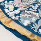 Navy Blue - Net Multi-Sequins Work Semi-Stitched Lehenga