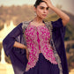 Heavy Chinon Purple Embroidered Readymade Designer Suit