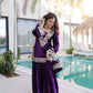 Royal Purple Velvet Mirror Work Sharara Set for Women Festive & Wedding Wear
