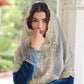 Royal Blue Velvet Embroidered Suit Set with Dupatta Party & Festive Wear