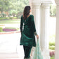 Emerald Green Velvet Embroidered Straight Suit with Dupatta Festive & Wedding Wear
