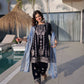 Navy Blue Velvet Heavy Embroidered Suit with Dupatta Party & Festive Wear