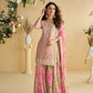 Baby Pink Chinon Silk Sharara Suit For Indian & Pakistani Wedding Festival