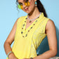 Ethnic Motifs Cotton Blend Top to Toe Fusion Kurta Set