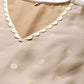 Women Beige & Golden Polka Dots Print A-line Maxi Dress