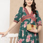 Women Floral Printed Empire Ethnic Dress