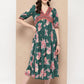 Women Floral Printed Empire Ethnic Dress