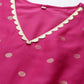 Women Pink & Orange Polka Dots Print A-line Maxi Dress