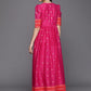 Women Pink & Orange Polka Dots Print A-line Maxi Dress