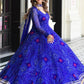 Blue Bandhni Print Anarkali Set