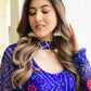 Blue Bandhni Print Anarkali Set