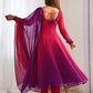 Incredible Dark Pink Embroidered Georgette Event Wear Anarkali Suit
