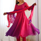 Incredible Dark Pink Embroidered Georgette Event Wear Anarkali Suit