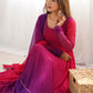 Incredible Dark Pink Embroidered Georgette Event Wear Anarkali Suit