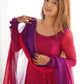 Incredible Dark Pink Embroidered Georgette Event Wear Anarkali Suit