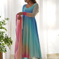Awesome Multi-Color Georgette Readymade Anarkali Suit With Dupatta