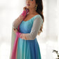 Awesome Multi-Color Georgette Readymade Anarkali Suit With Dupatta