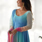 Awesome Multi-Color Georgette Readymade Anarkali Suit With Dupatta