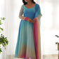 Awesome Multi-Color Georgette Readymade Anarkali Suit With Dupatta