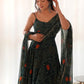 Stunning Green Bandhani Printed Chiffon Mehendi Wear Gown