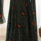 Stunning Green Bandhani Printed Chiffon Mehendi Wear Gown