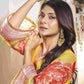 Floral Chanderi Silk Anarkali Kurta With Palazzos & Dupatta