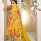Floral Chanderi Silk Anarkali Kurta With Palazzos & Dupatta