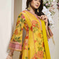 Floral Chanderi Silk Anarkali Kurta With Palazzos & Dupatta