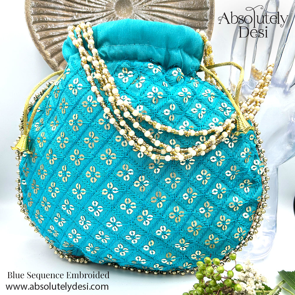Handmade Sequenced Wedding Potli