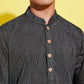Boy's Black Cotton Kurta And Pyjama Set