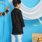 Boy's' Black Kurta And White Pyjama Set