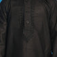 Boy's' Black Kurta And White Pyjama Set