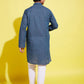 Boy's Blue Cotton Kurta And Pyjama Set