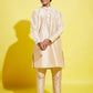 Boy's' Gold Silk Blend Kurta And Pyjama Set
