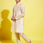 Boy's' Gold Silk Blend Kurta And Pyjama Set