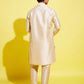 Boy's' Gold Silk Blend Kurta And Pyjama Set
