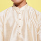 Boy's' Gold Silk Blend Kurta And Pyjama Set
