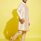 Boy's' Gold Silk Blend Kurta And Pyjama Set