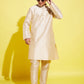 Boy's' Gold Silk Blend Kurta And Pyjama Set