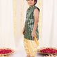 Boy's' Green Brocade Kurta Dhoti Set
