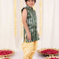 Boy's' Green Brocade Kurta Dhoti Set