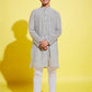 Boy's Grey Cotton Kurta And Pyjama Set