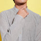 Boy's Grey Cotton Kurta And Pyjama Set