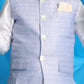 Boy's Lavender Woven Jacket With White Kurta And Pyjama Set