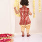 Boy's' Maroon Brocade Kurta Dhoti Set