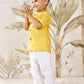 Boy's Mustard Cotton Kurta Pyjama Set