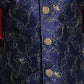 Boy's Navy Blue Embroidered Nehru Jacket With Maroon Kurta And Rose Gold Dhoti Set