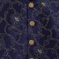 Boy's Navy Blue Embroidered Nehru Jacket With Rose Gold Kurta And Maroon Dhoti Set