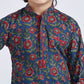 Boy's' Navy Blue Kurta Pyjama Set